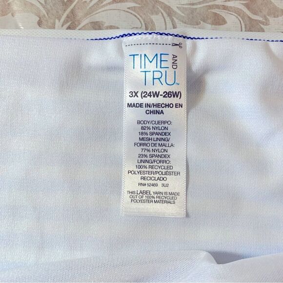 Time and Tru Swimsuit Bikini Blue/White Striped Sz 3X 24W-26W NWT Gorgeous - Picture 7 of 8